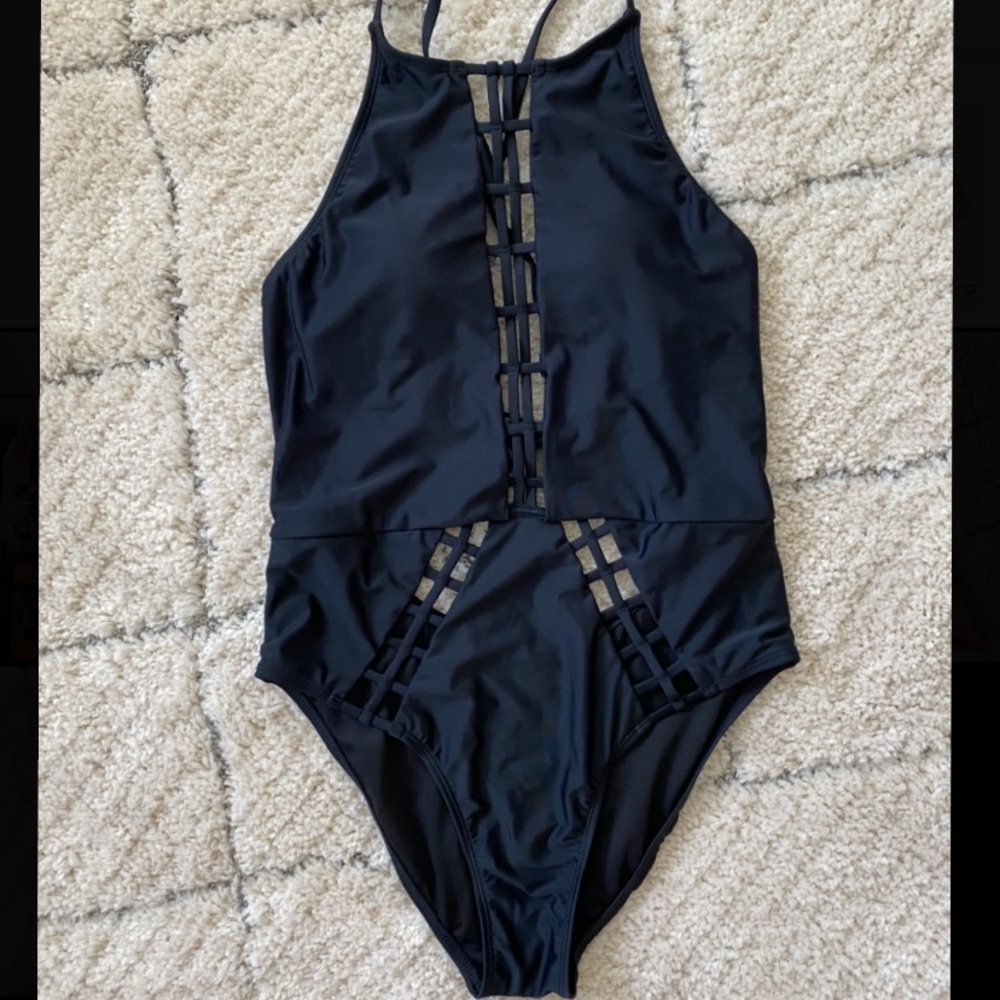 Black cutout one piece